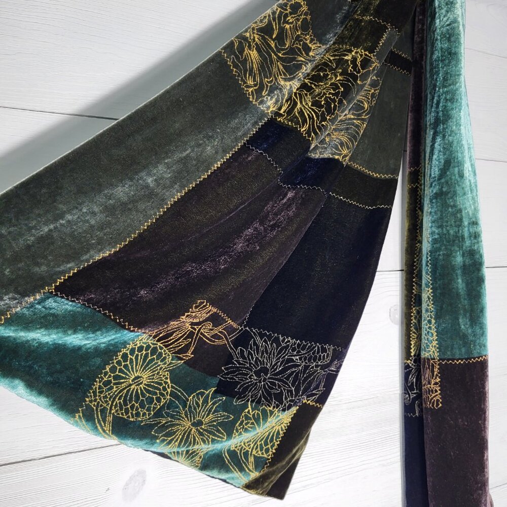 The Metropolitan Museum of Art Silk Blend Patchwork Scarf.